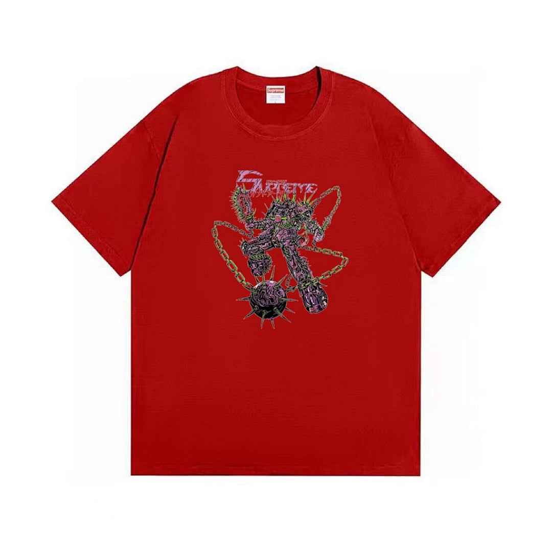 款号M388#p40💰 （市场最高版本欢迎对比） Supreme Week 18 Spikes Tee Logo印花美式潮流圆领短袖T恤 男女同款 宽松版型 采用260克双纱纯棉 圆筒 从面料 - view 2