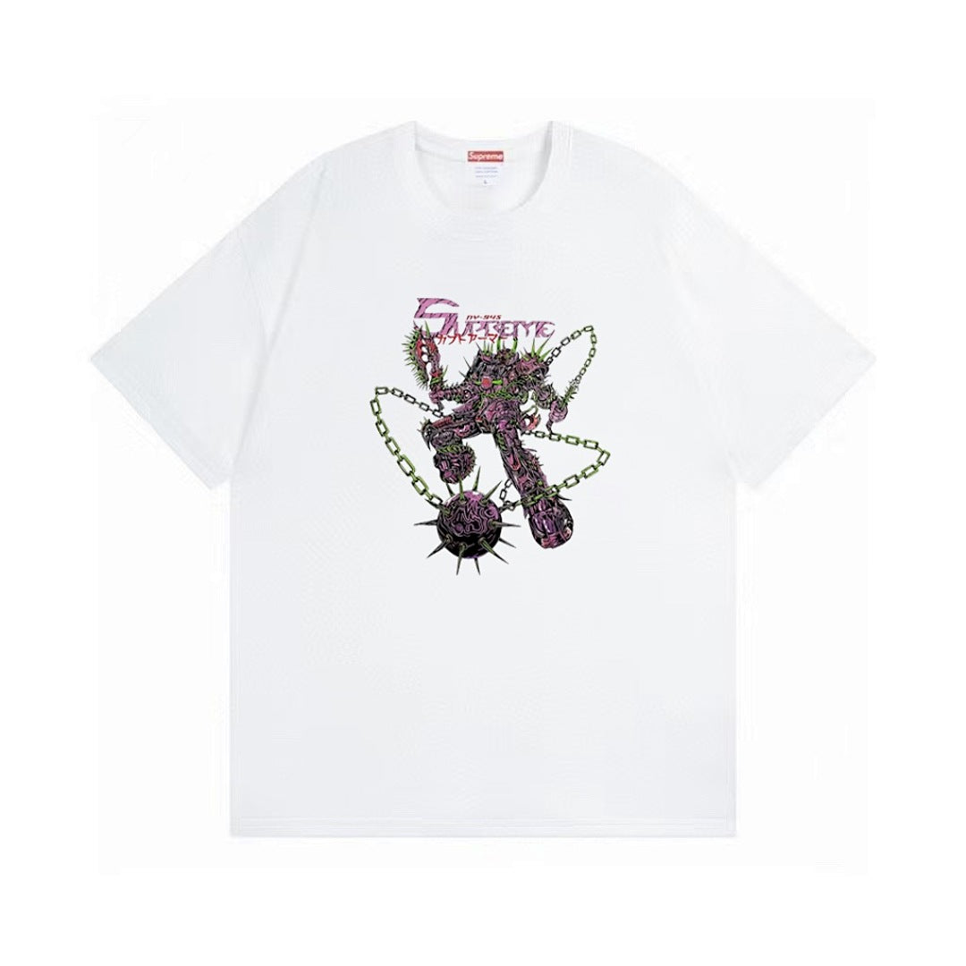 款号M388#p40💰 （市场最高版本欢迎对比） Supreme Week 18 Spikes Tee Logo印花美式潮流圆领短袖T恤 男女同款 宽松版型 采用260克双纱纯棉 圆筒 从面料 - view 3