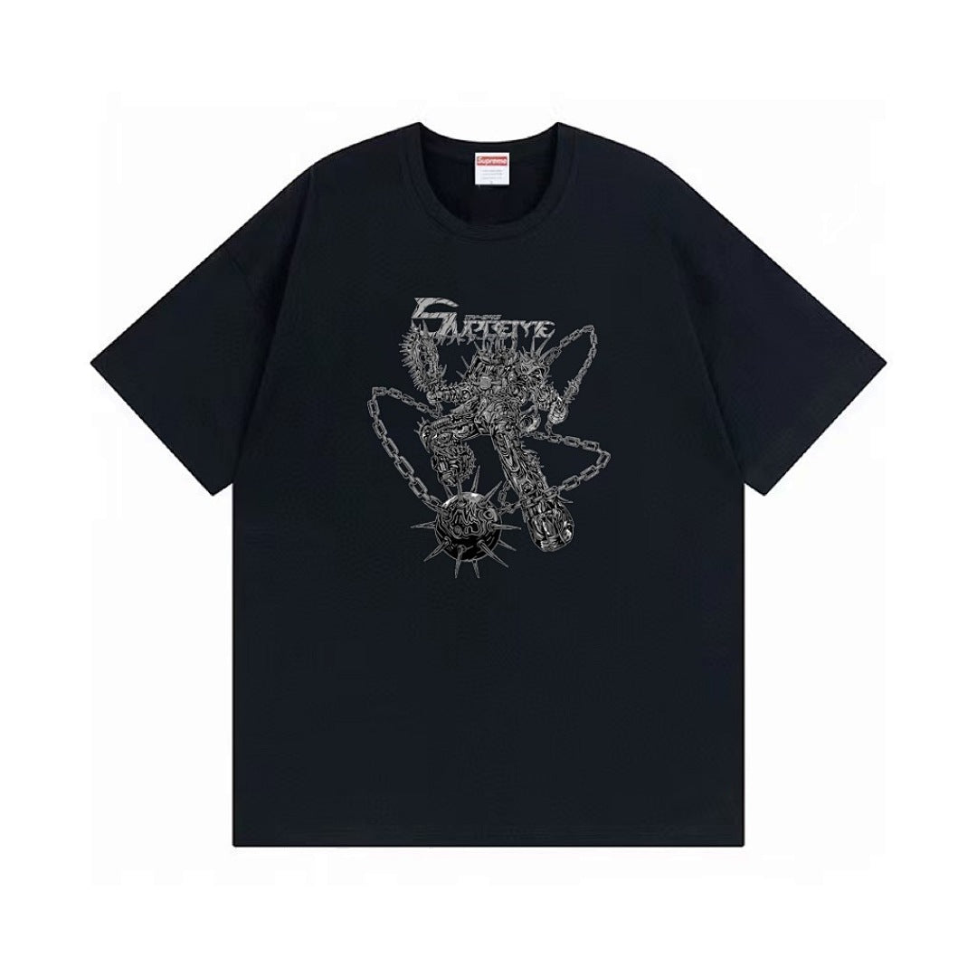 款号M388#p40💰 （市场最高版本欢迎对比） Supreme Week 18 Spikes Tee Logo印花美式潮流圆领短袖T恤 男女同款 宽松版型 采用260克双纱纯棉 圆筒 从面料 - view 4