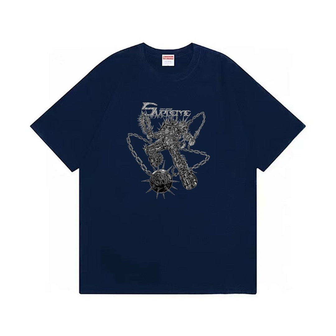 款号M388#p40💰 （市场最高版本欢迎对比） Supreme Week 18 Spikes Tee Logo印花美式潮流圆领短袖T恤 男女同款 宽松版型 采用260克双纱纯棉 圆筒 从面料 - view 5