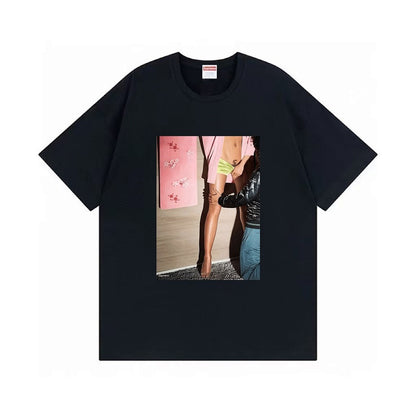 款号M389#p40💰 （市场最高版本欢迎对比） supreme ss22 model tee 模特 性感女人 宽松版型 采用260克双纱纯棉 圆筒 从面料到辅料全部三标齐全跟足ZP 进口松井公司浆 - view 4