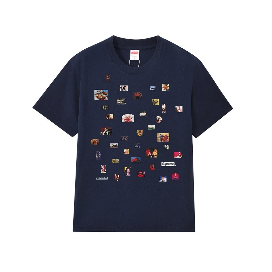 款号M394#p40💰 （市场最高版本欢迎对比） Supreme SS22 Week 8 Pretty Tee 美式潮流满印圆领套头舒适短袖T恤 男女同款 宽松版型 采用260克双纱纯棉 圆筒 从 - view 3