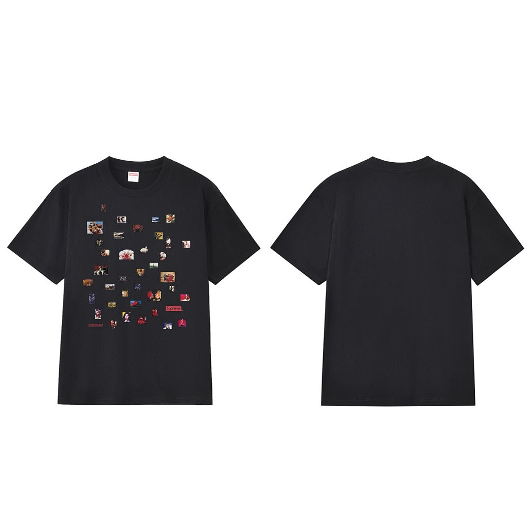 款号M394#p40💰 （市场最高版本欢迎对比） Supreme SS22 Week 8 Pretty Tee 美式潮流满印圆领套头舒适短袖T恤 男女同款 宽松版型 采用260克双纱纯棉 圆筒 从 - view 4