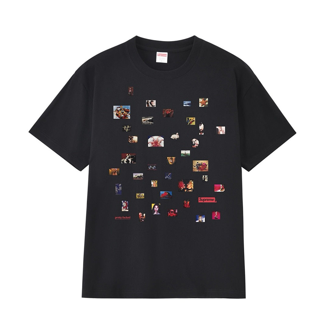 款号M394#p40💰 （市场最高版本欢迎对比） Supreme SS22 Week 8 Pretty Tee 美式潮流满印圆领套头舒适短袖T恤 男女同款 宽松版型 采用260克双纱纯棉 圆筒 从 - view 5