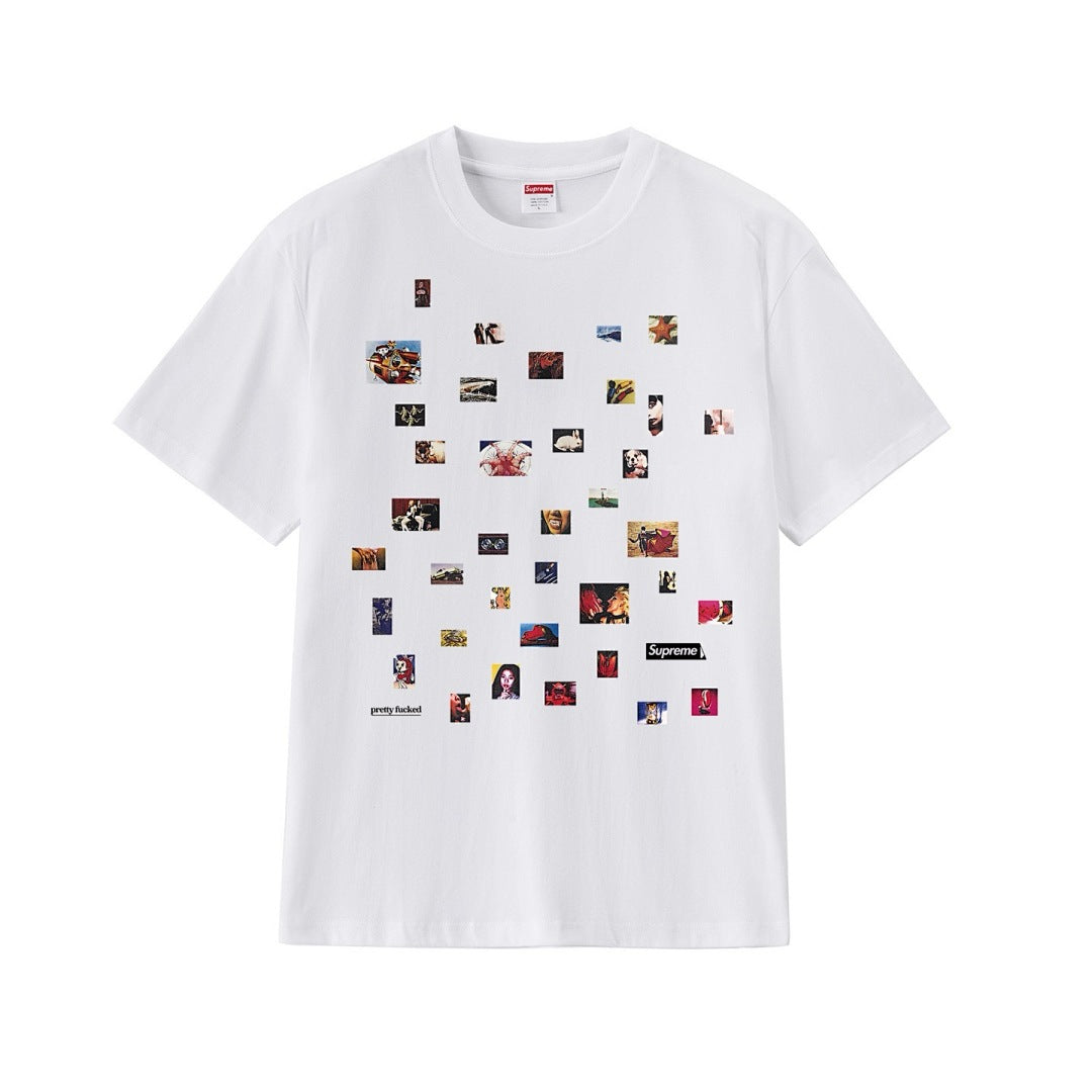 款号M394#p40💰 （市场最高版本欢迎对比） Supreme SS22 Week 8 Pretty Tee 美式潮流满印圆领套头舒适短袖T恤 男女同款 宽松版型 采用260克双纱纯棉 圆筒 从 - view 7