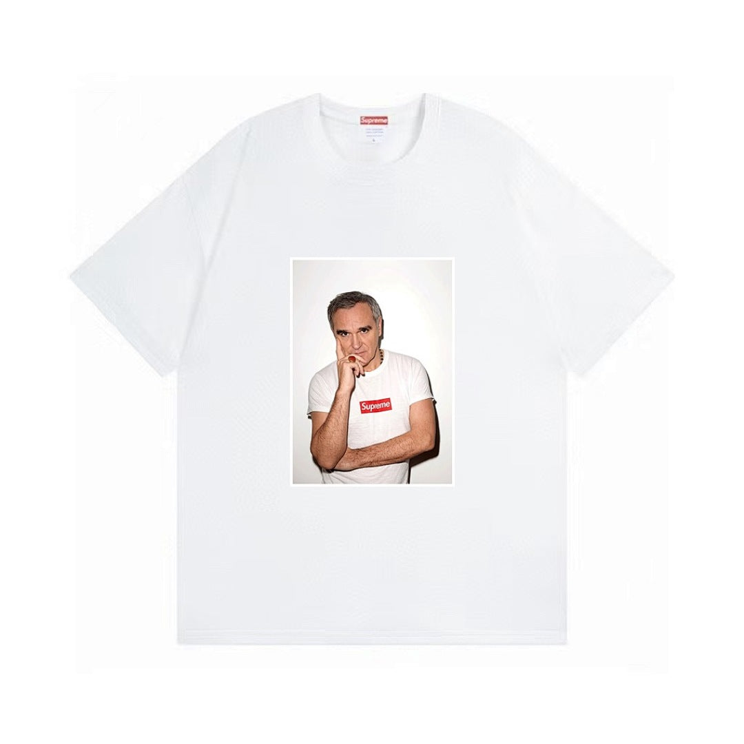 款号M395#p40💰 （市场最高版本欢迎对比） Supreme Morrissey Tee 16SS 莫里西 老头 人物短袖 T恤 宽松版型 采用260克双纱纯棉 圆筒 从面料到辅料全部三标齐 - view 3
