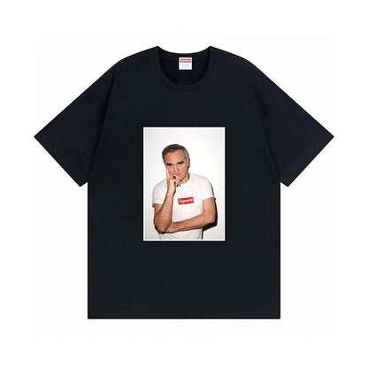 款号M395#p40💰 （市场最高版本欢迎对比） Supreme Morrissey Tee 16SS 莫里西 老头 人物短袖 T恤 宽松版型 采用260克双纱纯棉 圆筒 从面料到辅料全部三标齐 - view 5