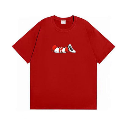 款号M396#p40💰 （市场最高版本欢迎对比） Supreme FW18 帽子里的猫短袖美式潮流圆领T恤 男女同款 宽松版型 采用260克双纱纯棉 圆筒 从面料到辅料全部三标齐全跟足ZP 进口松井 - view 1
