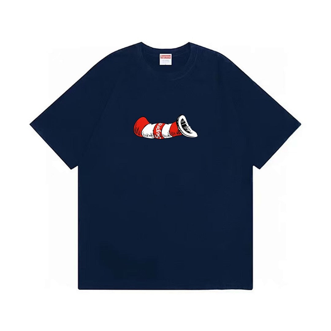 款号M396#p40💰 （市场最高版本欢迎对比） Supreme FW18 帽子里的猫短袖美式潮流圆领T恤 男女同款 宽松版型 采用260克双纱纯棉 圆筒 从面料到辅料全部三标齐全跟足ZP 进口松井 - view 2