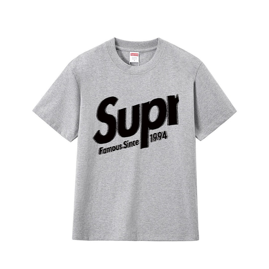 款号M404#p40💰 Supreme Week 12 Intarsia Spellout S/S Top 徽标Logo印花宽松短袖美式潮流T恤 男女同款 宽松版型 采用260克双纱纯棉 圆筒 从面 - view 4