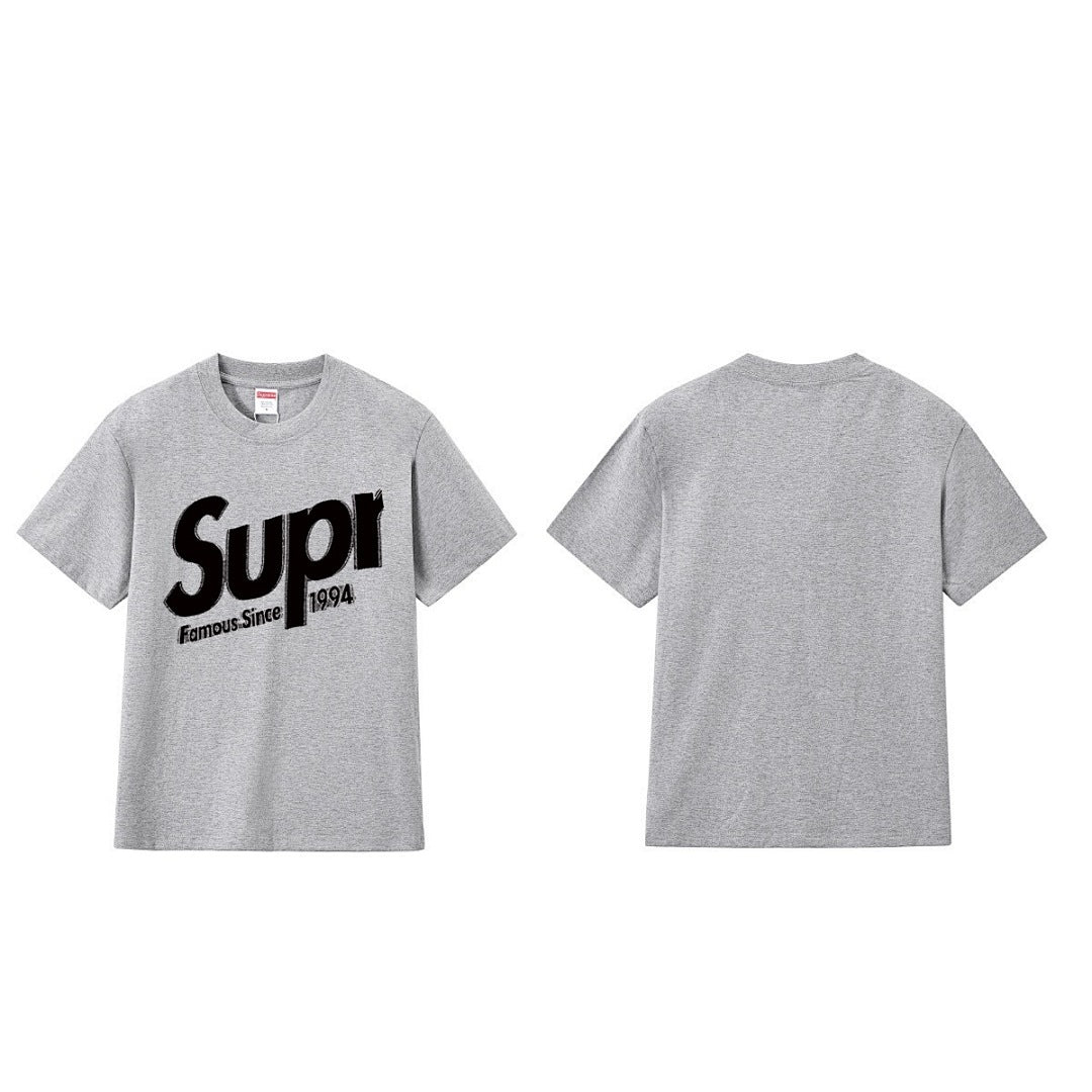 款号M404#p40💰 Supreme Week 12 Intarsia Spellout S/S Top 徽标Logo印花宽松短袖美式潮流T恤 男女同款 宽松版型 采用260克双纱纯棉 圆筒 从面 - view 5