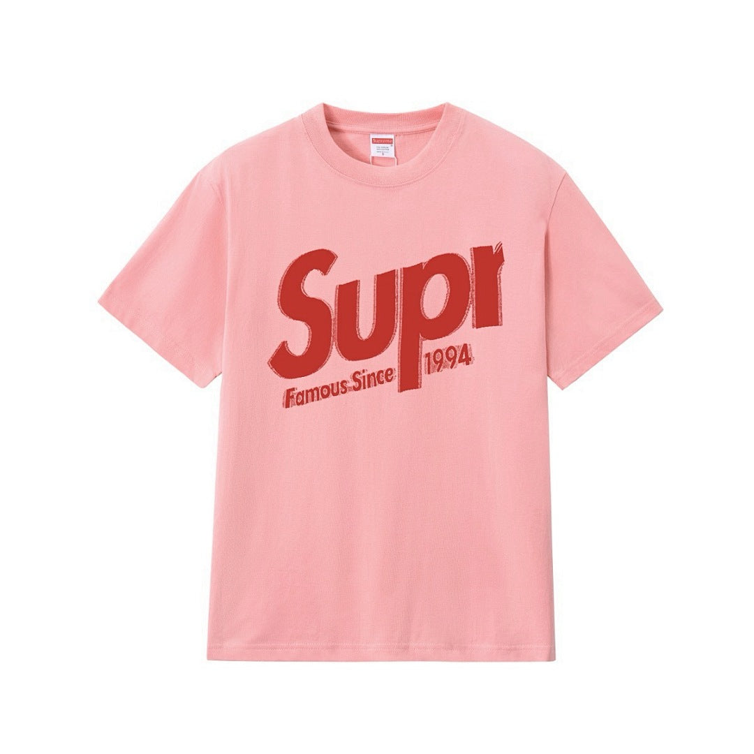 款号M404#p40💰 Supreme Week 12 Intarsia Spellout S/S Top 徽标Logo印花宽松短袖美式潮流T恤 男女同款 宽松版型 采用260克双纱纯棉 圆筒 从面 - view 6