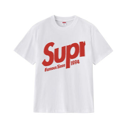 款号M404#p40💰 Supreme Week 12 Intarsia Spellout S/S Top 徽标Logo印花宽松短袖美式潮流T恤 男女同款 宽松版型 采用260克双纱纯棉 圆筒 从面 - view 8