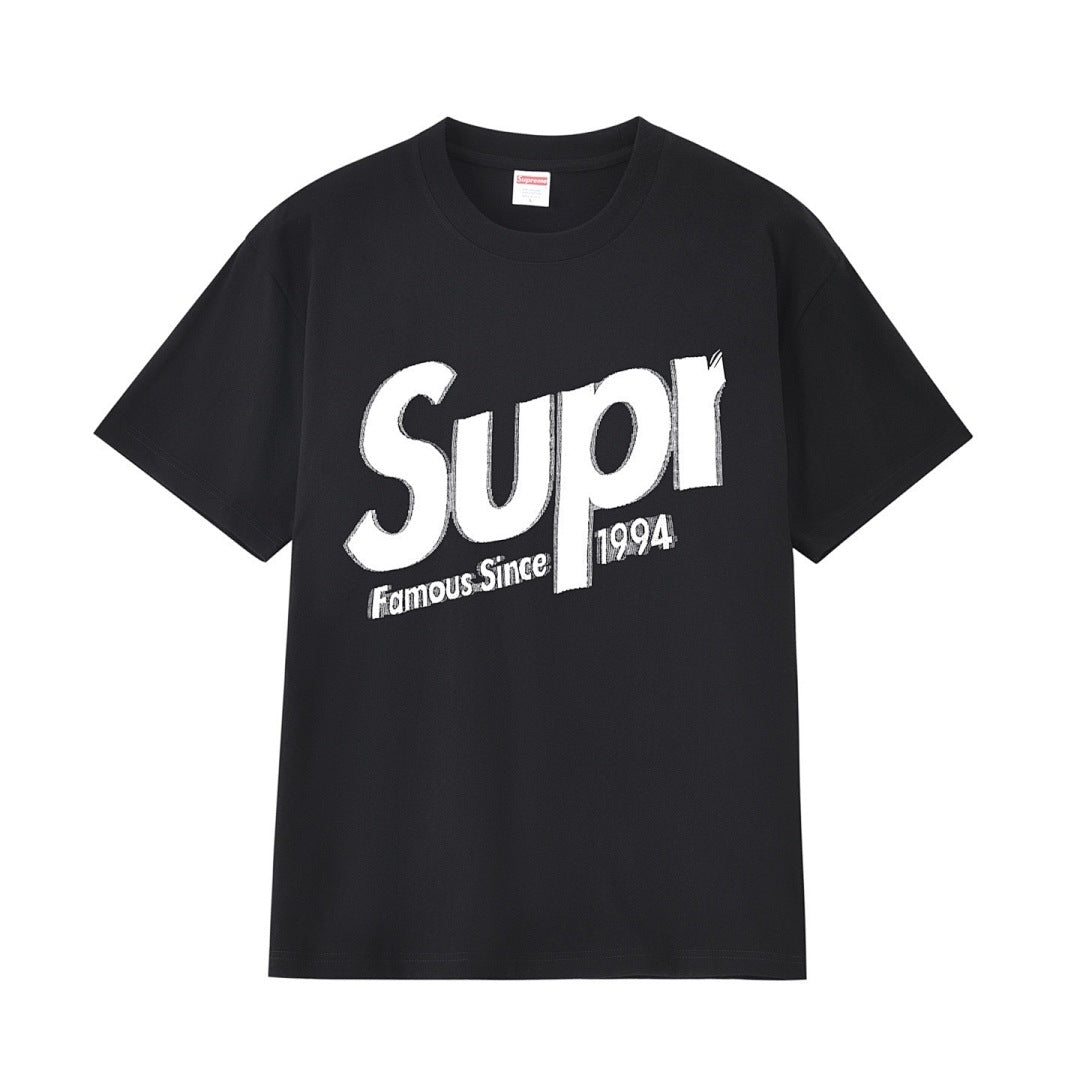 款号M404#p40💰 Supreme Week 12 Intarsia Spellout S/S Top 徽标Logo印花宽松短袖美式潮流T恤 男女同款 宽松版型 采用260克双纱纯棉 圆筒 从面 - view 10