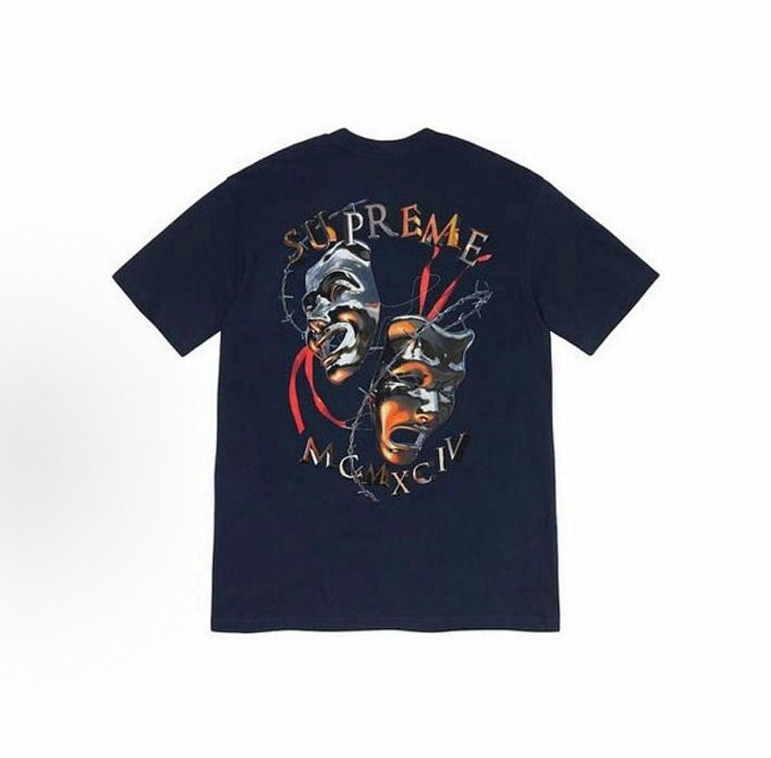 款号M406#p40💰 Supreme SS20 Week 1 Laugh Now Tee 荆棘笑脸印花短袖美式潮流T恤 男女同款 宽松版型 采用260克双纱纯棉 圆筒 从面料到辅料全部三标齐全 - view 3