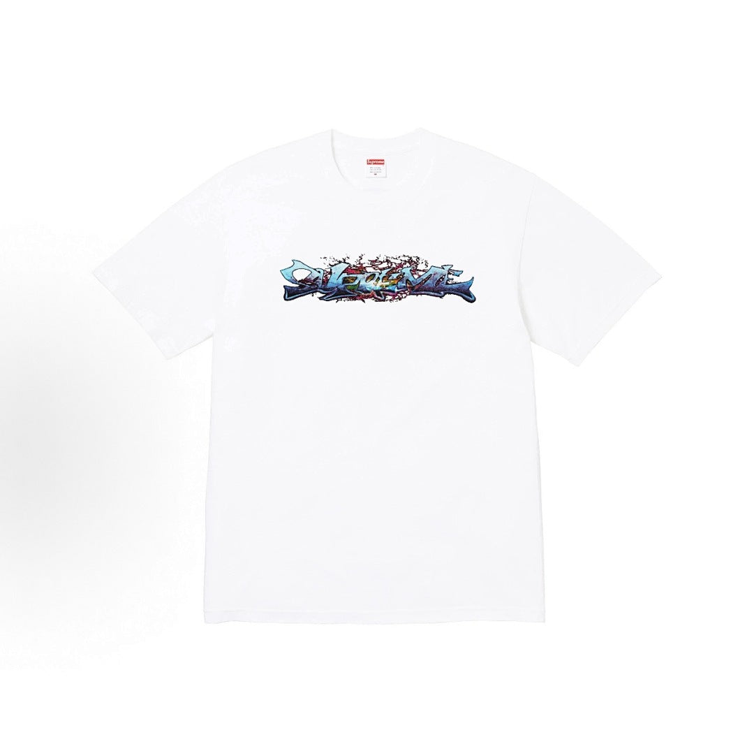 款号M407#p40💰 Supreme FW25 冬季T恤系列 Week17 Tag Tee 圆领套头正反logo印花短袖T恤 男女同款 宽松版型 采用260克双纱纯棉 圆筒 从面料到辅料全部三标 - view 4