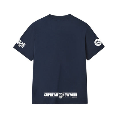 款号M413#p40💰 Supreme x BOUNTY HUNTER 联名款 FW23 WEEK6 SKULLS TEE 骷髅头印花圆领短袖美式潮流T恤 男女同款 宽松版型 采用260克双纱纯棉 - view 2