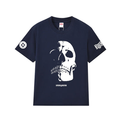 款号M413#p40💰 Supreme x BOUNTY HUNTER 联名款 FW23 WEEK6 SKULLS TEE 骷髅头印花圆领短袖美式潮流T恤 男女同款 宽松版型 采用260克双纱纯棉 - view 3