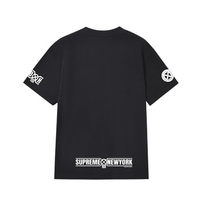 款号M413#p40💰 Supreme x BOUNTY HUNTER 联名款 FW23 WEEK6 SKULLS TEE 骷髅头印花圆领短袖美式潮流T恤 男女同款 宽松版型 采用260克双纱纯棉 - view 9