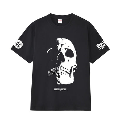 款号M413#p40💰 Supreme x BOUNTY HUNTER 联名款 FW23 WEEK6 SKULLS TEE 骷髅头印花圆领短袖美式潮流T恤 男女同款 宽松版型 采用260克双纱纯棉 - view 10