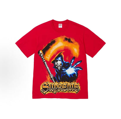 款号M414#p40💰 Supreme SS26 春季限定T恤系列 WEEK7 Grim Reaper Tee 美式街头风死神印花图案时尚短袖T恤 男女同款 宽松版型 采用260克双纱纯棉 圆筒 - view 2