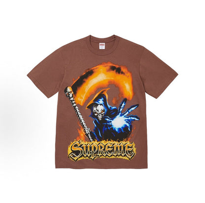 款号M414#p40💰 Supreme SS26 春季限定T恤系列 WEEK7 Grim Reaper Tee 美式街头风死神印花图案时尚短袖T恤 男女同款 宽松版型 采用260克双纱纯棉 圆筒 - view 4