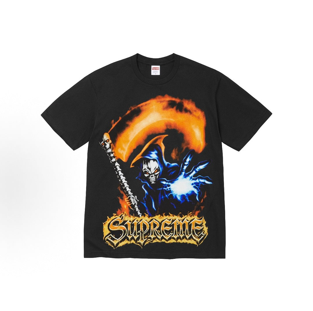 款号M414#p40💰 Supreme SS26 春季限定T恤系列 WEEK7 Grim Reaper Tee 美式街头风死神印花图案时尚短袖T恤 男女同款 宽松版型 采用260克双纱纯棉 圆筒 - view 8