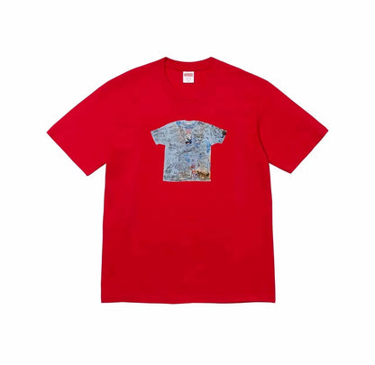 款号M421#p40💰 Supreme SS24 30周年纪念系列 WEEK11 30TH ANNIVERSARY FIRST TEE 图案印花短袖T恤 男女同款 宽松版型 采用260克双纱纯 - view 4