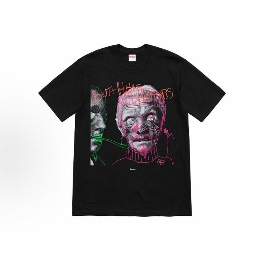 款号M422#p40💰 Supreme Week 19 x Butthole Surfers 联名款 Psychic Tee 人脸字母印花宽松短袖美式潮流T恤 男女同款 宽松版型 采用260克双纱 - view 4