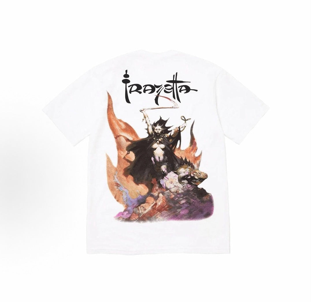 款号M424#p40💰 Supreme Frank Frazetta 联名款 怪兽印花图案圆领短袖美式潮流T恤 男女同款 宽松版型 采用260克双纱纯棉 圆筒 从面料到辅料全部三标齐全跟足ZP 进 - view 3