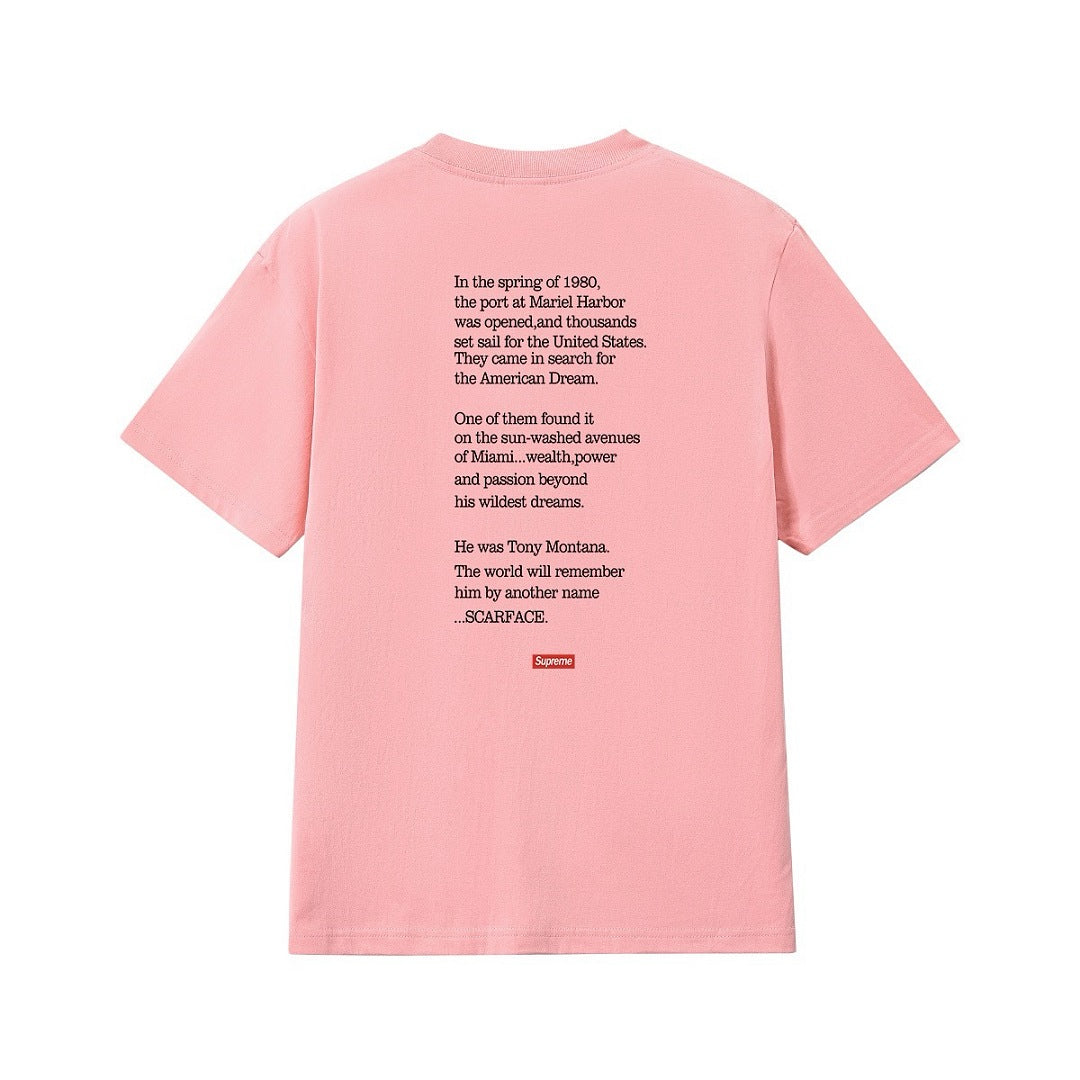 款号M425#p40💰 Supreme Scarface Friend Tee 疤面煞星短袖 宽松版型 采用260克双纱纯棉 圆筒 从面料到辅料全部三标齐全跟足ZP 进口松井公司浆料印花绝不开 - view 1