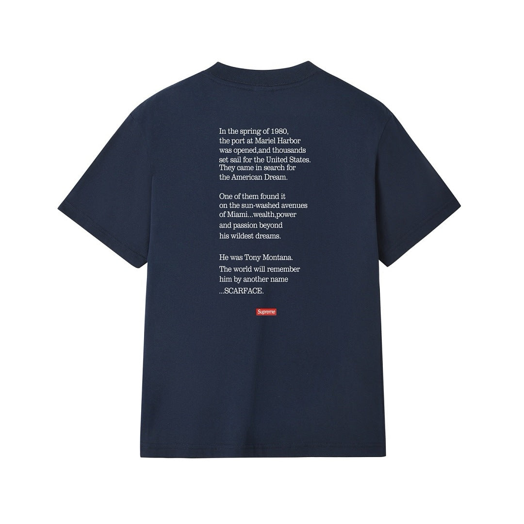款号M425#p40💰 Supreme Scarface Friend Tee 疤面煞星短袖 宽松版型 采用260克双纱纯棉 圆筒 从面料到辅料全部三标齐全跟足ZP 进口松井公司浆料印花绝不开 - view 3