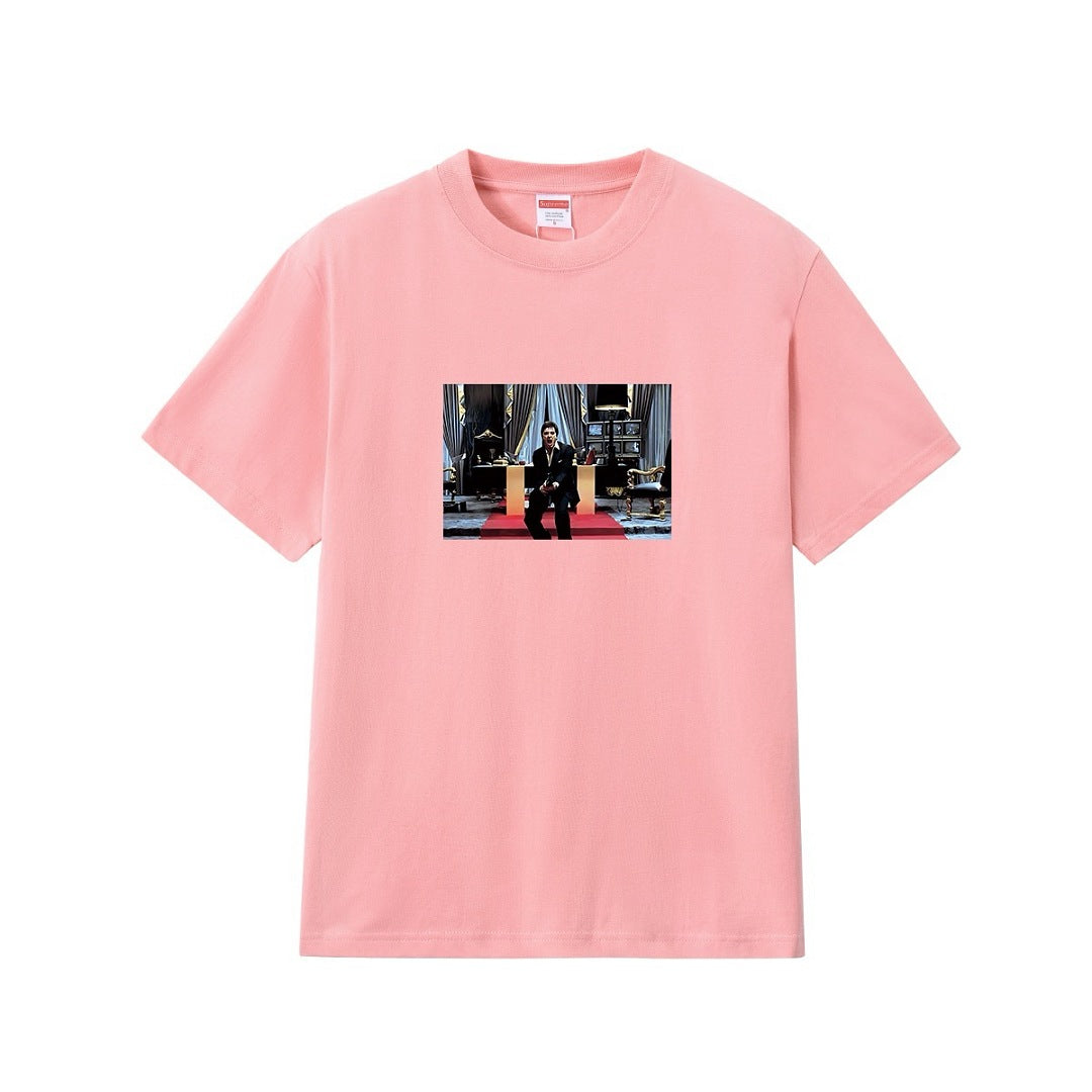 款号M425#p40💰 Supreme Scarface Friend Tee 疤面煞星短袖 宽松版型 采用260克双纱纯棉 圆筒 从面料到辅料全部三标齐全跟足ZP 进口松井公司浆料印花绝不开 - view 4