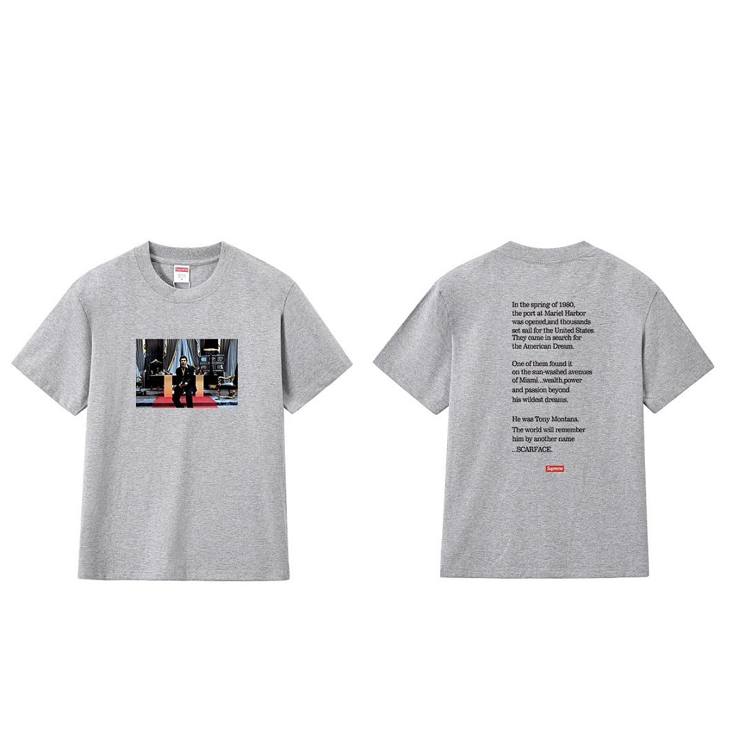 款号M425#p40💰 Supreme Scarface Friend Tee 疤面煞星短袖 宽松版型 采用260克双纱纯棉 圆筒 从面料到辅料全部三标齐全跟足ZP 进口松井公司浆料印花绝不开 - view 7
