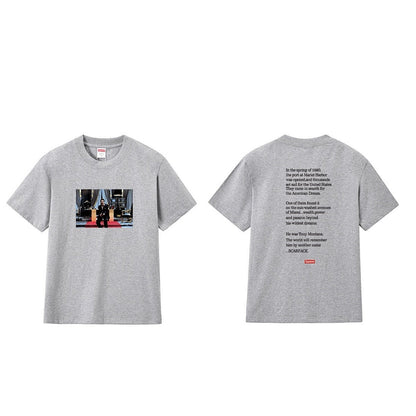 款号M425#p40💰 Supreme Scarface Friend Tee 疤面煞星短袖 宽松版型 采用260克双纱纯棉 圆筒 从面料到辅料全部三标齐全跟足ZP 进口松井公司浆料印花绝不开 - view 7