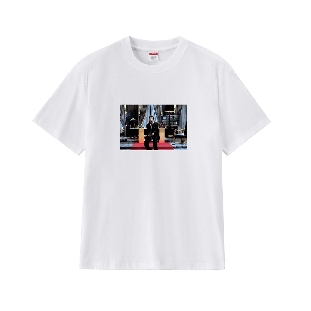 款号M425#p40💰 Supreme Scarface Friend Tee 疤面煞星短袖 宽松版型 采用260克双纱纯棉 圆筒 从面料到辅料全部三标齐全跟足ZP 进口松井公司浆料印花绝不开 - view 8