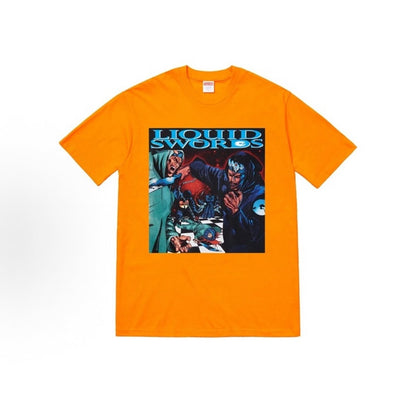 款号M426#p40💰 Supreme FW18 Week5 Liquid Swords Tee 武当派嘻哈专辑封面短袖美式潮流T恤 男女同款 宽松版型 采用260克双纱纯棉 圆筒 从面料到辅料全 - view 2