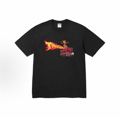 款号M427#p40💰 Supreme x THRASHER 联名款 FW24 WEEK6 Back Tail Tee 正面logo印花图案圆领短袖美式潮流T恤 男女 宽松版型 采用260克双纱纯 - view 6