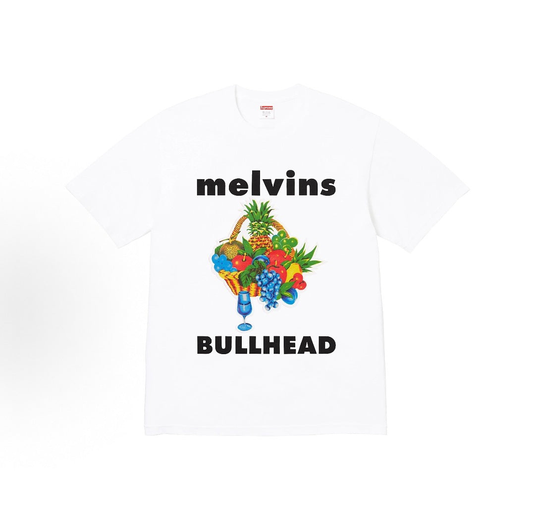 款号431#p40💰 Supreme x Melvins 联名款 SS24 WEEK13 BULLHEAD TEE 水果印花圆领短袖美式潮流T恤 男女同款 宽松版型 采用260克双纱纯棉 圆筒 - view 6