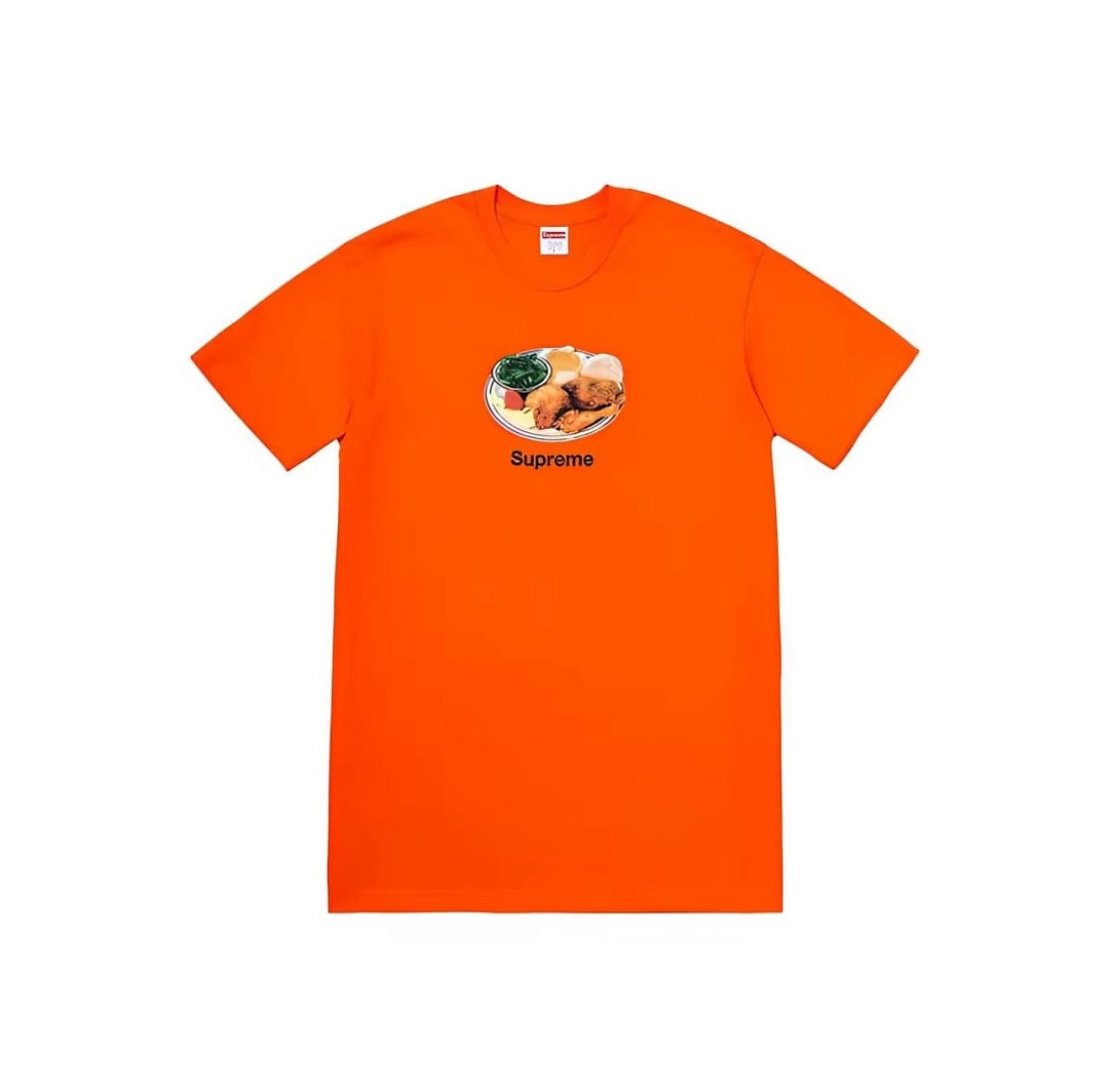 款号M433#p40💰 Supreme SS18 Chicken Dinner Tee Orange 美式潮流印花短袖T恤 男女同款 宽松版型 采用260克双纱纯棉 圆筒 从面料到辅料全部三标 - view 1