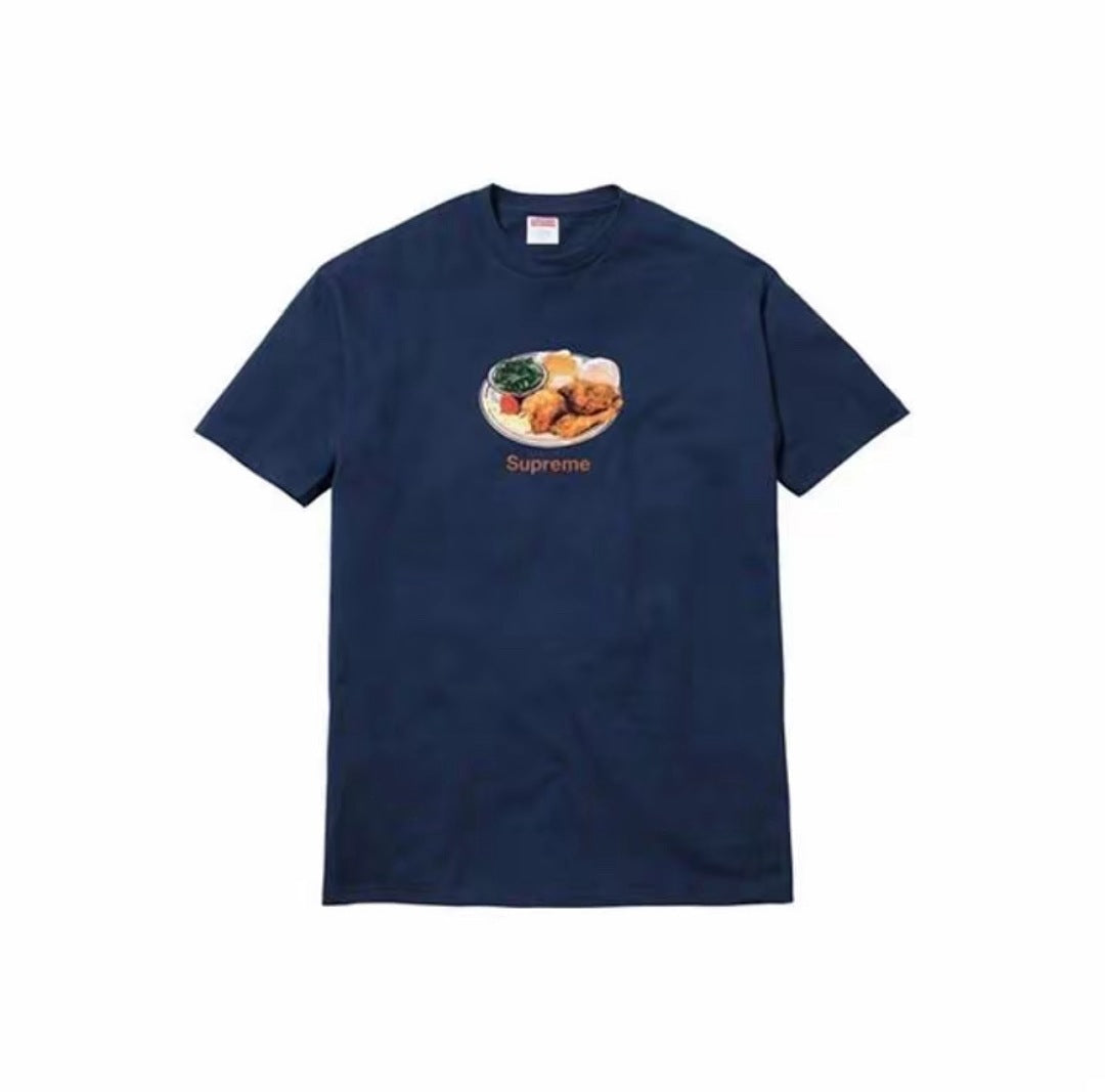 款号M433#p40💰 Supreme SS18 Chicken Dinner Tee Orange 美式潮流印花短袖T恤 男女同款 宽松版型 采用260克双纱纯棉 圆筒 从面料到辅料全部三标 - view 2