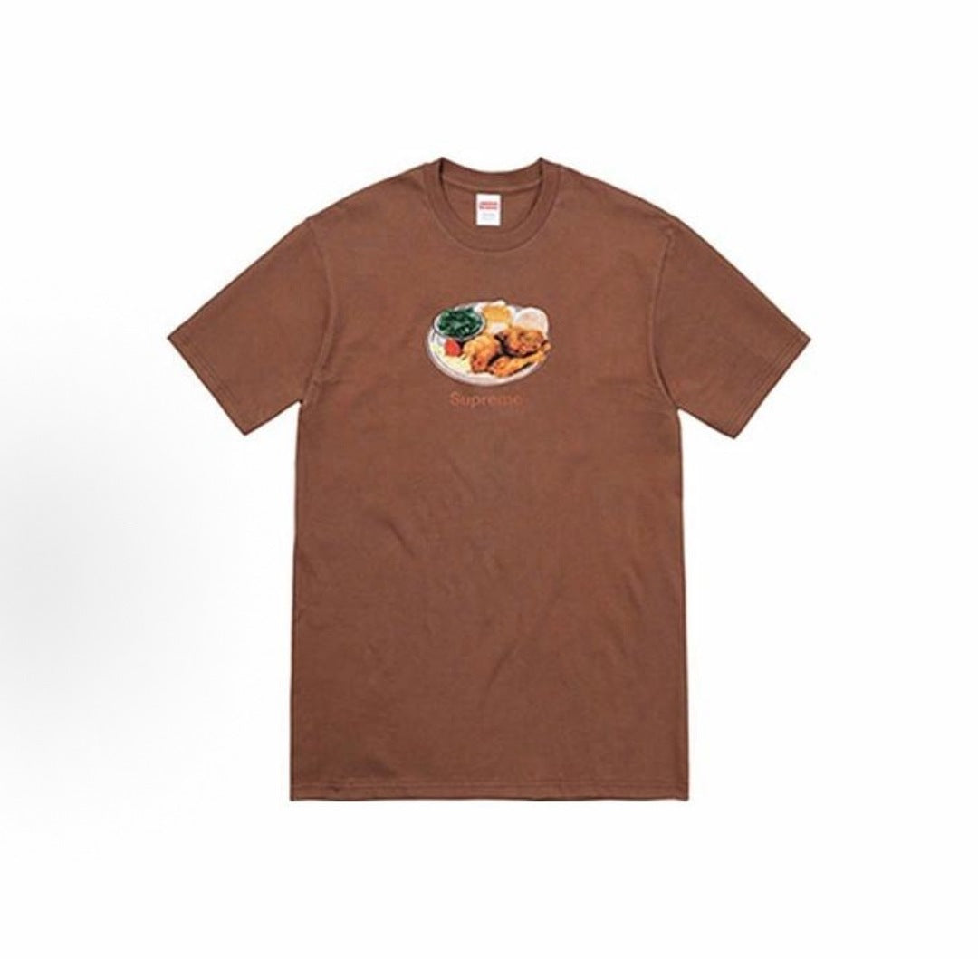 款号M433#p40💰 Supreme SS18 Chicken Dinner Tee Orange 美式潮流印花短袖T恤 男女同款 宽松版型 采用260克双纱纯棉 圆筒 从面料到辅料全部三标 - view 4