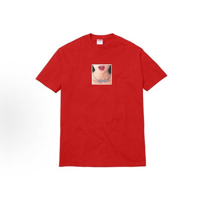 款号M438#p40💰 Supreme SS18 Necklace Tee Red 印花短袖美式潮流T恤 男女同款 宽松版型 采用260克双纱纯棉 圆筒 从面料到辅料全部三标齐全跟足ZP 进口松 - view 2