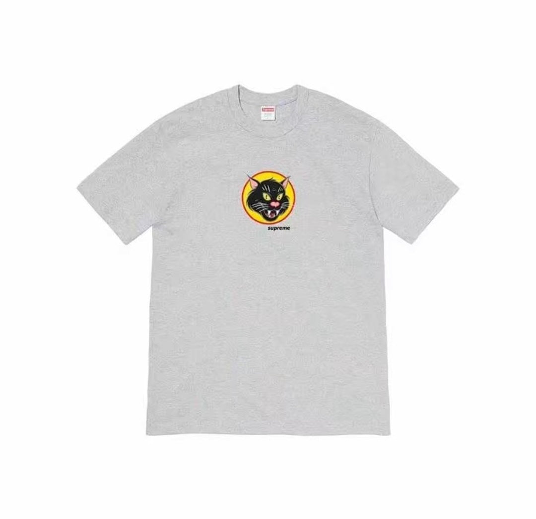 款号M440#p40💰 Supreme SS20 Week 1 Black Cat Tee 黑猫短袖美式潮流T恤 男女同款 红色 宽松版型 采用260克双纱纯棉 圆筒 从面料到辅料全部三标齐全跟足 - view 1