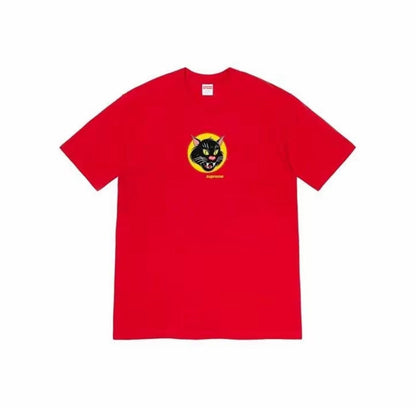 款号M440#p40💰 Supreme SS20 Week 1 Black Cat Tee 黑猫短袖美式潮流T恤 男女同款 红色 宽松版型 采用260克双纱纯棉 圆筒 从面料到辅料全部三标齐全跟足 - view 3