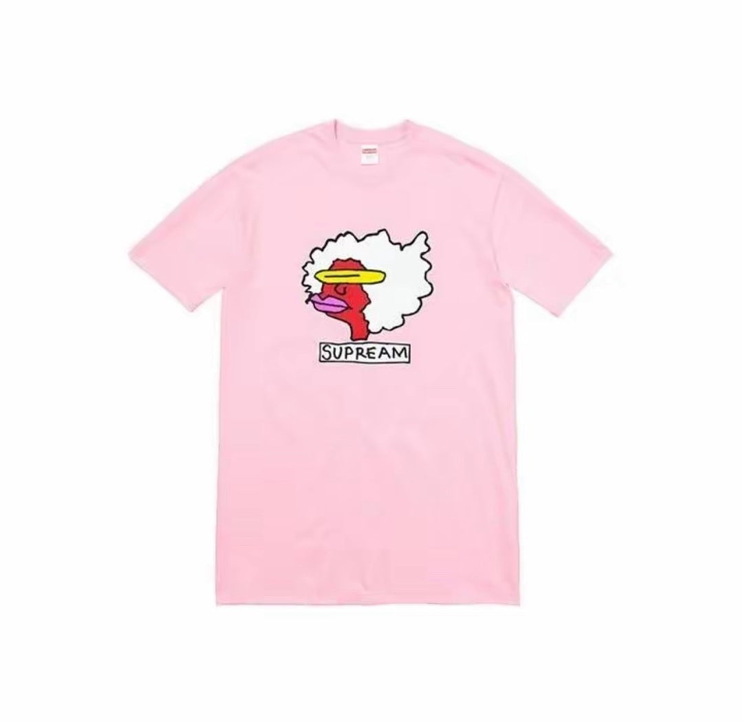 款号M441#p40💰 Supreme FW17 Gonz Tee Red 香肠嘴卡通短袖美式潮流T恤 男女同款 宽松版型 采用260克双纱纯棉 圆筒 从面料到辅料全部三标齐全跟足ZP 进口松井公 - view 1
