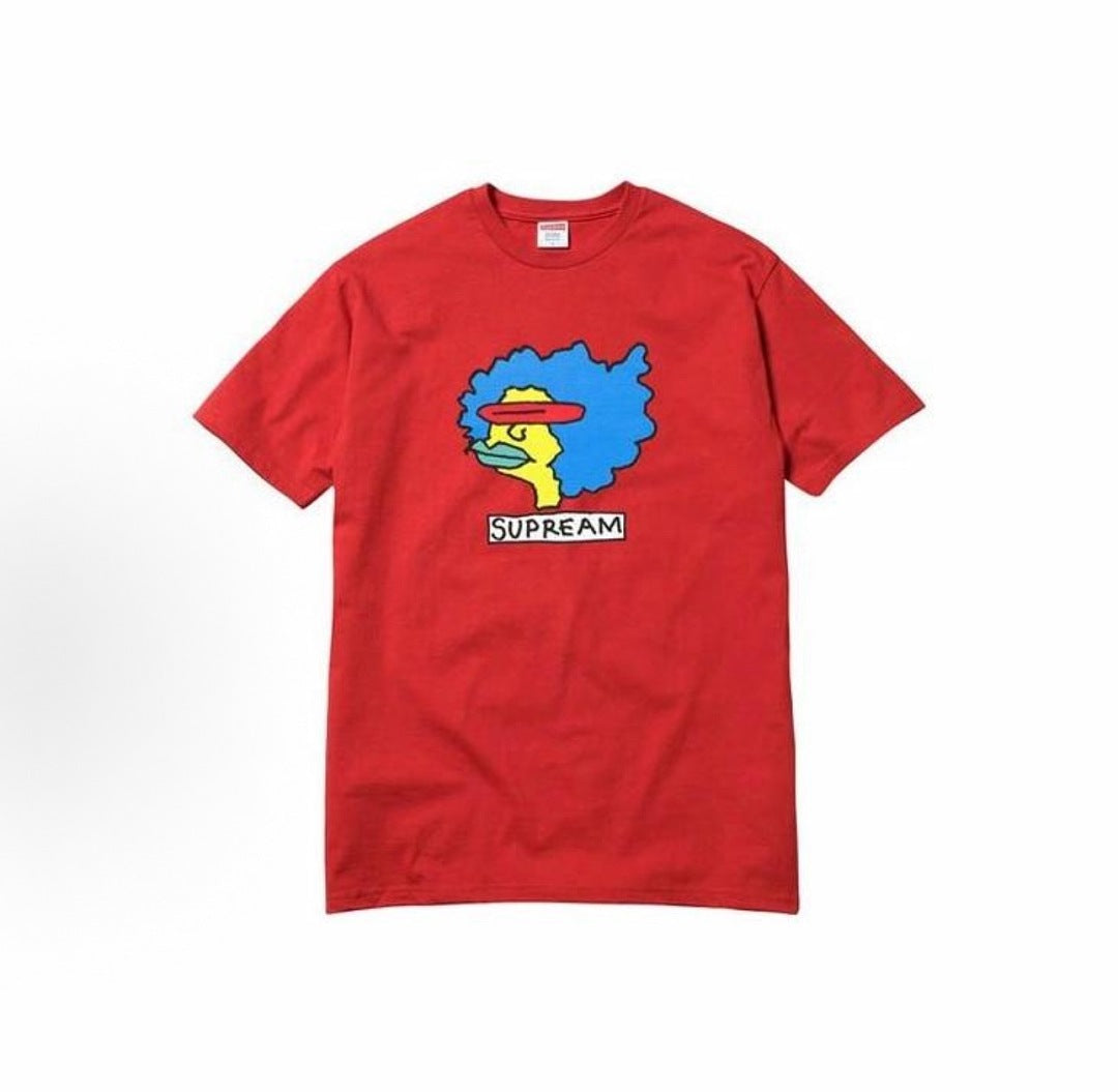 款号M441#p40💰 Supreme FW17 Gonz Tee Red 香肠嘴卡通短袖美式潮流T恤 男女同款 宽松版型 采用260克双纱纯棉 圆筒 从面料到辅料全部三标齐全跟足ZP 进口松井公 - view 4