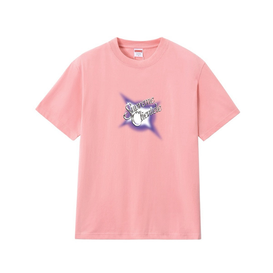 款号M446#p40💰 Supreme Week 7 Clientele Tee 闪光星星印花圆领短袖美式潮流T恤 男女同款 宽松版型 采用260克双纱纯棉 圆筒 从面料到辅料全部三标齐全跟足ZP - view 4