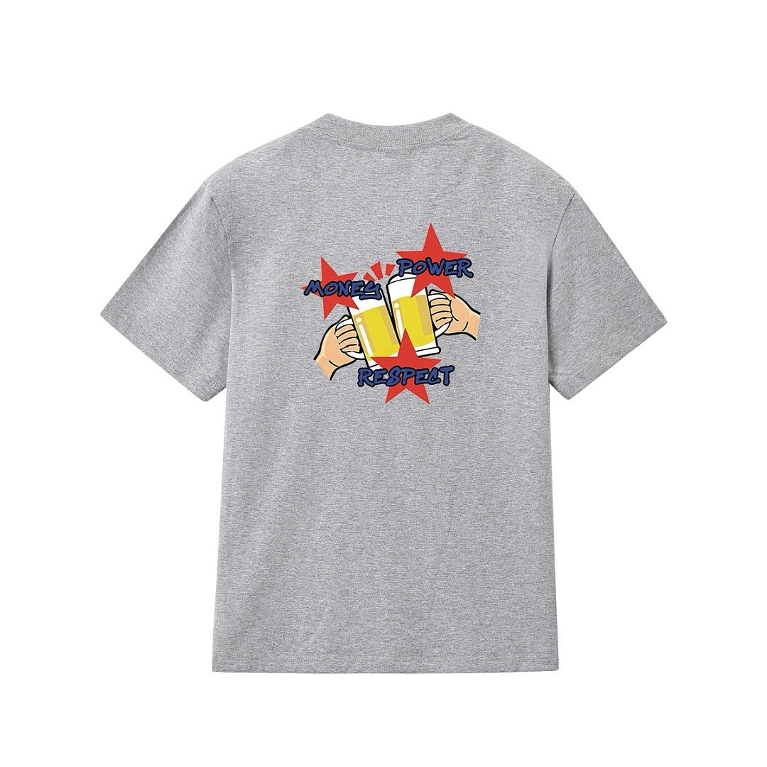 款号M454#p40💰 Supreme FW19 Week 17 Money Power Respect Tee 卡通干杯啤酒 印花短袖美式潮流T恤 男女同款 宽松版型 采用260克双纱纯棉 圆筒 - view 8