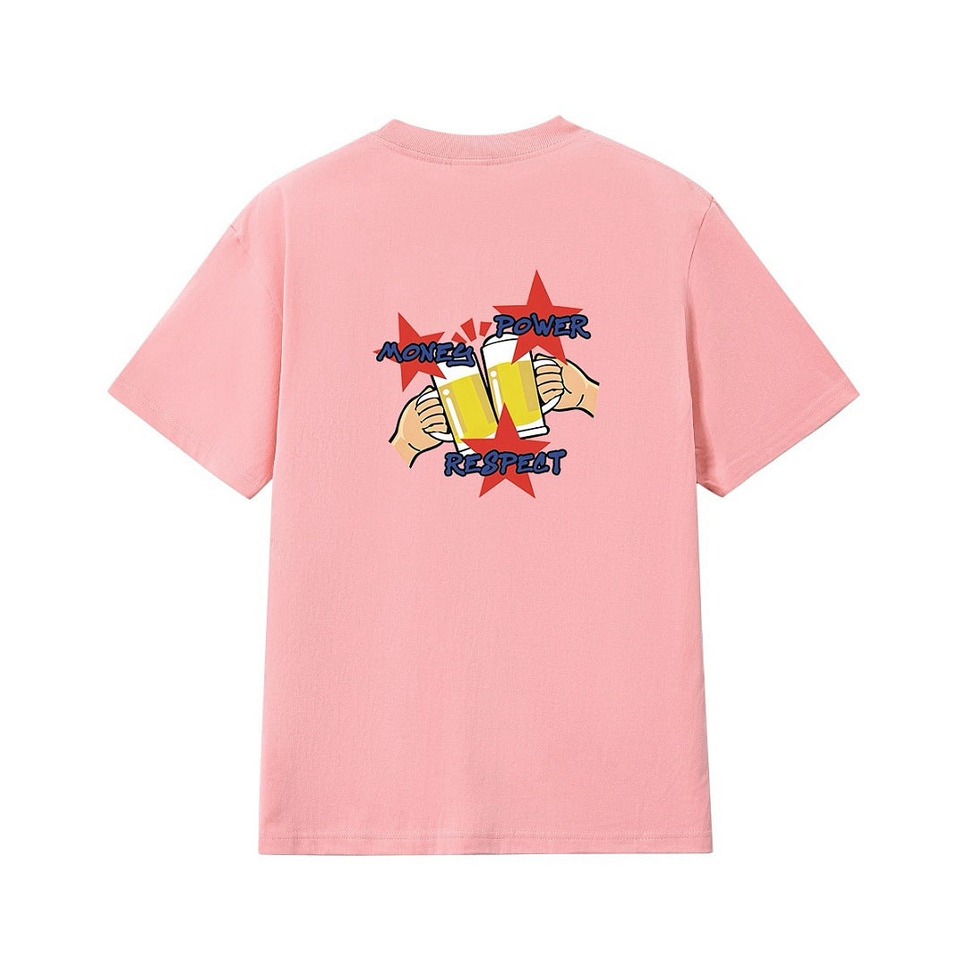 款号M454#p40💰 Supreme FW19 Week 17 Money Power Respect Tee 卡通干杯啤酒 印花短袖美式潮流T恤 男女同款 宽松版型 采用260克双纱纯棉 圆筒 - view 9
